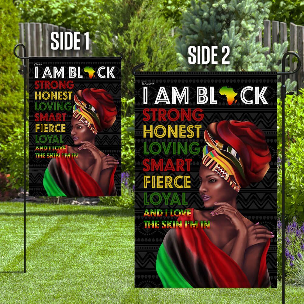I Love The Skin I’m In Black African Woman Flag