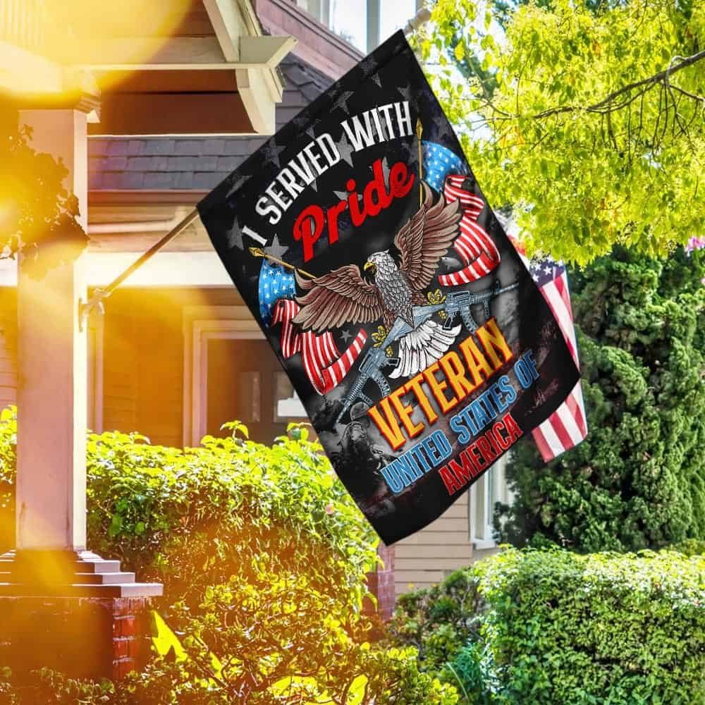 I Served With Pride Veteran United States Of America Flag QNK831F