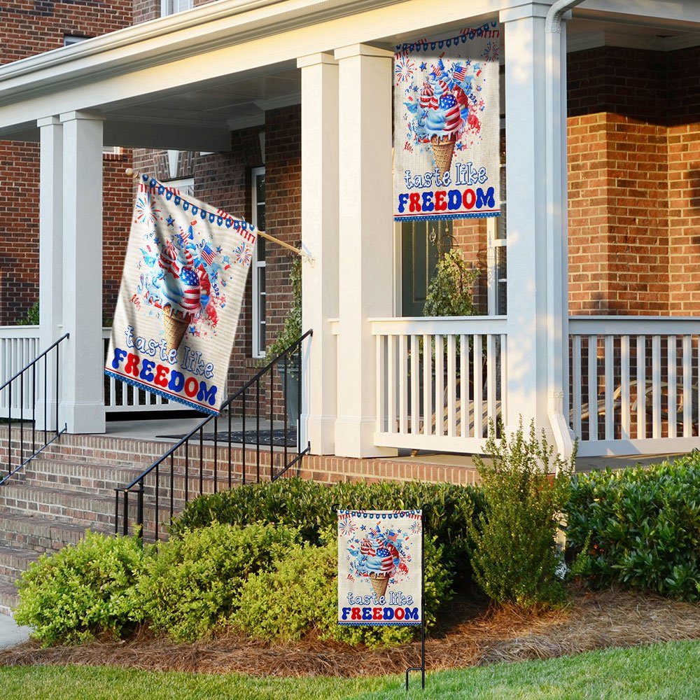 Ice Cream Taste Like Freedom 4th Of July Flag TQN1263F