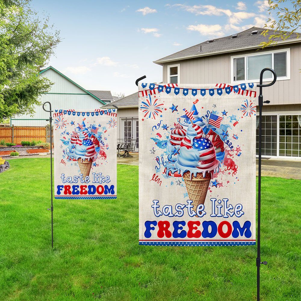 Ice Cream Taste Like Freedom 4th Of July Flag TQN1263F