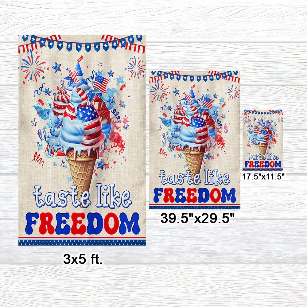 Ice Cream Taste Like Freedom 4th Of July Flag TQN1263F