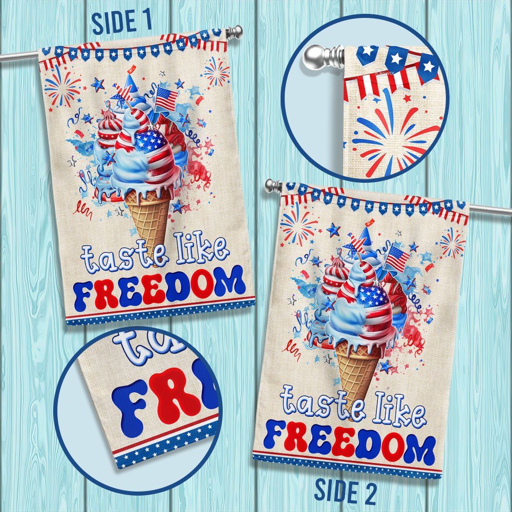 Ice Cream Taste Like Freedom 4th Of July Flag TQN1263F