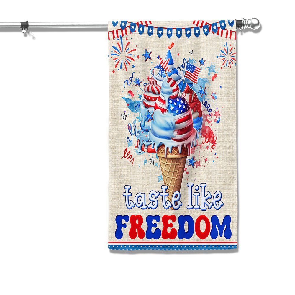 Ice Cream Taste Like Freedom 4th Of July Flag TQN1263F