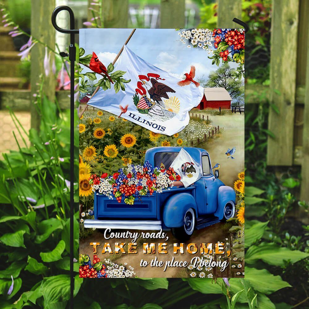 Illinois Country Roads Flag
