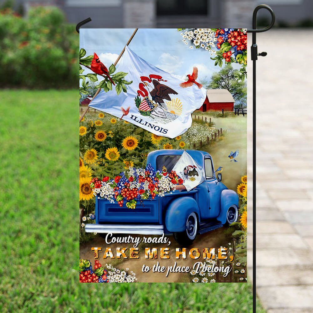 Illinois Country Roads Flag