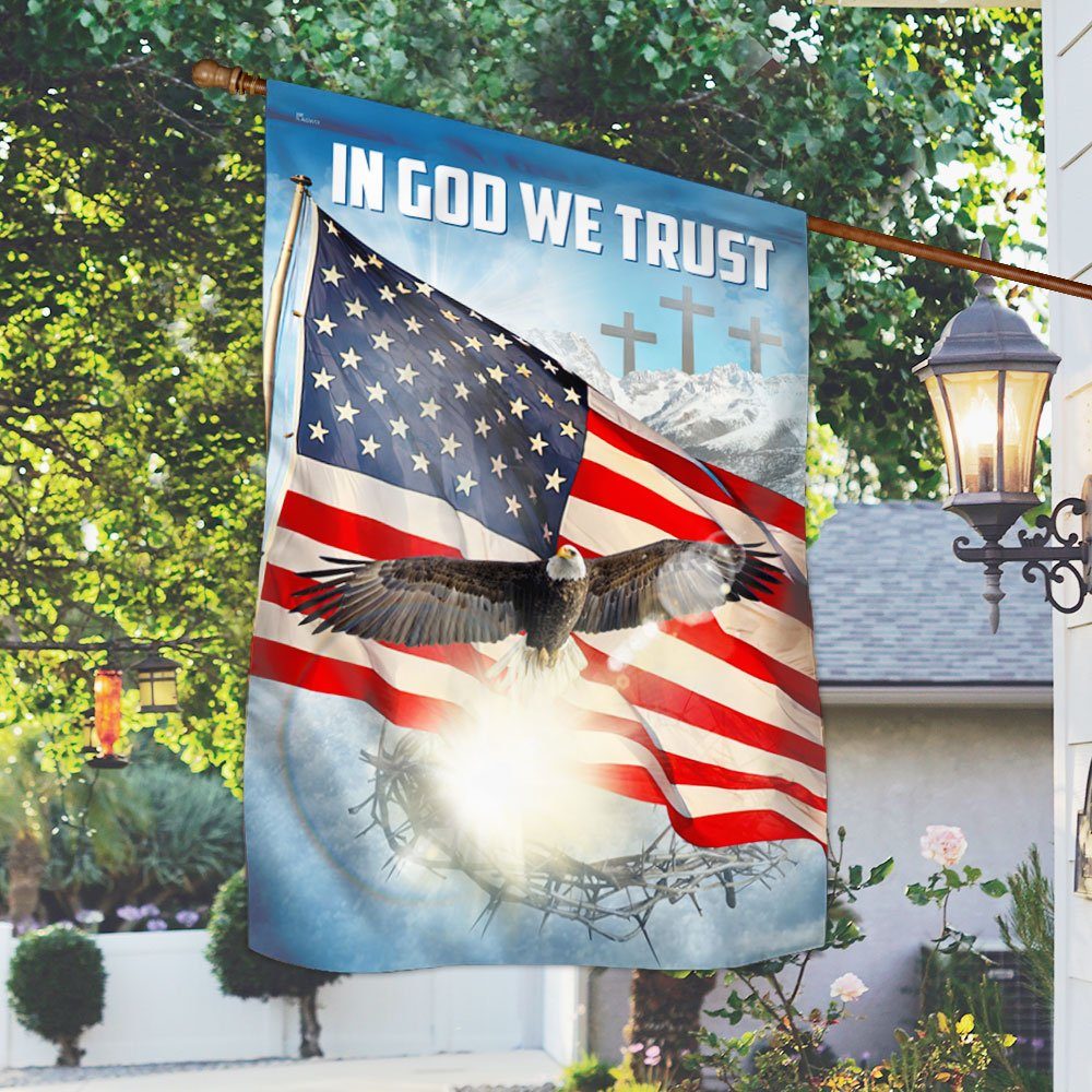 In God We Trust America Eagle Flag MBH152F