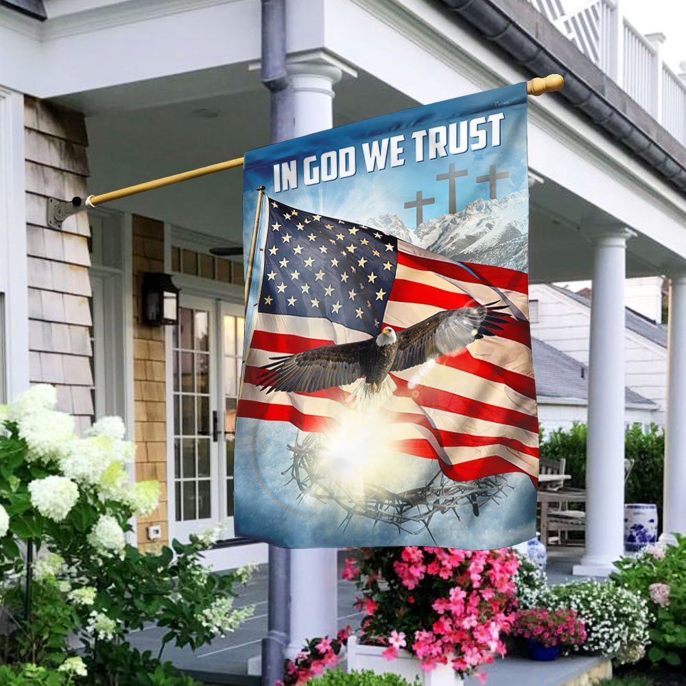 In God We Trust America Eagle Flag MBH152F