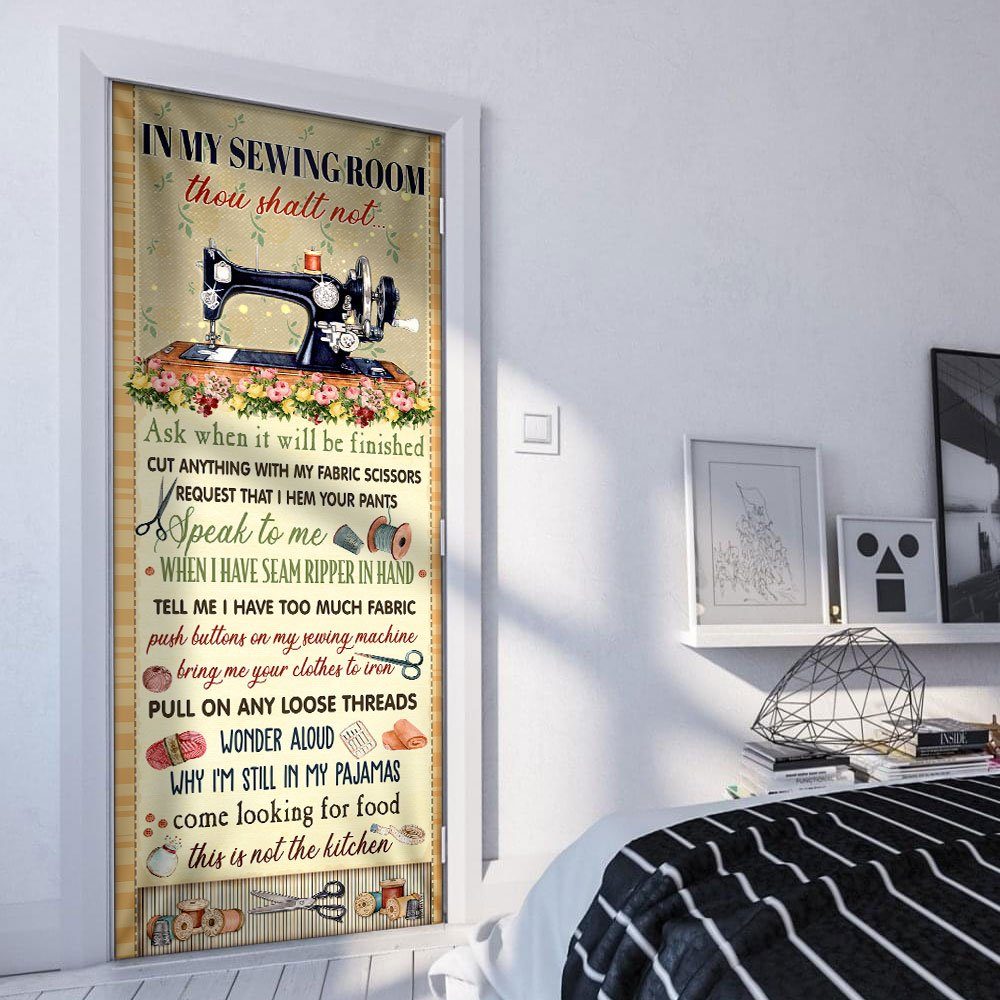 In My Sewing Room Door Cover