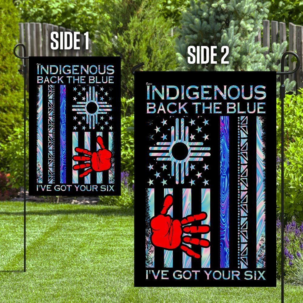 Indigenous Back The Blue Flag Indigenous Back The Blue Flag