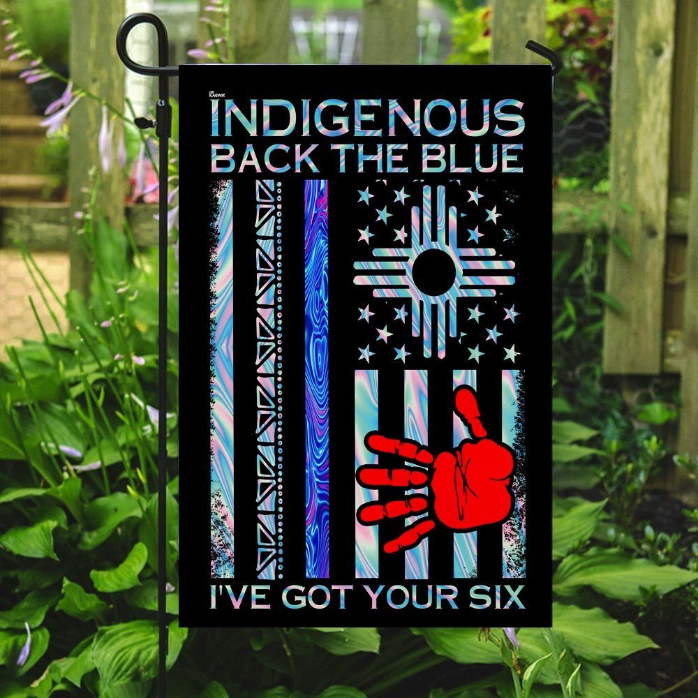 Indigenous Back The Blue Flag Indigenous Back The Blue Flag