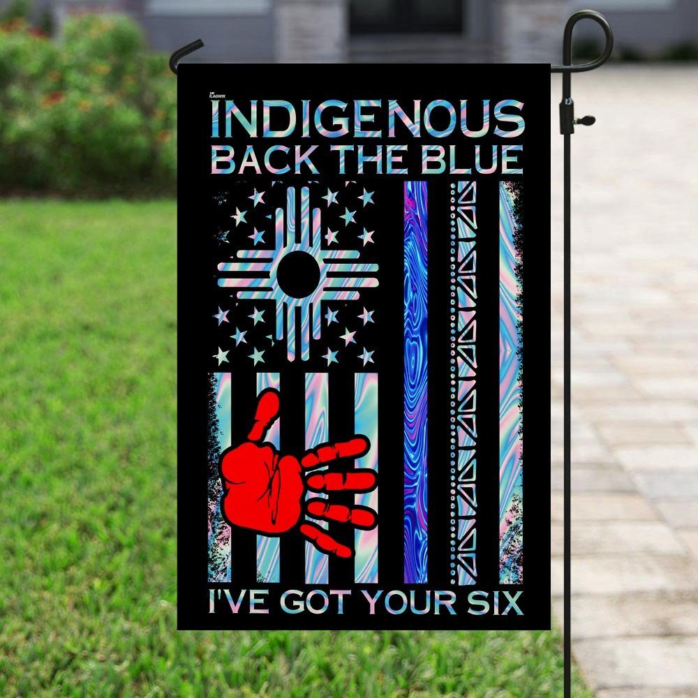 Indigenous Back The Blue Flag Indigenous Back The Blue Flag