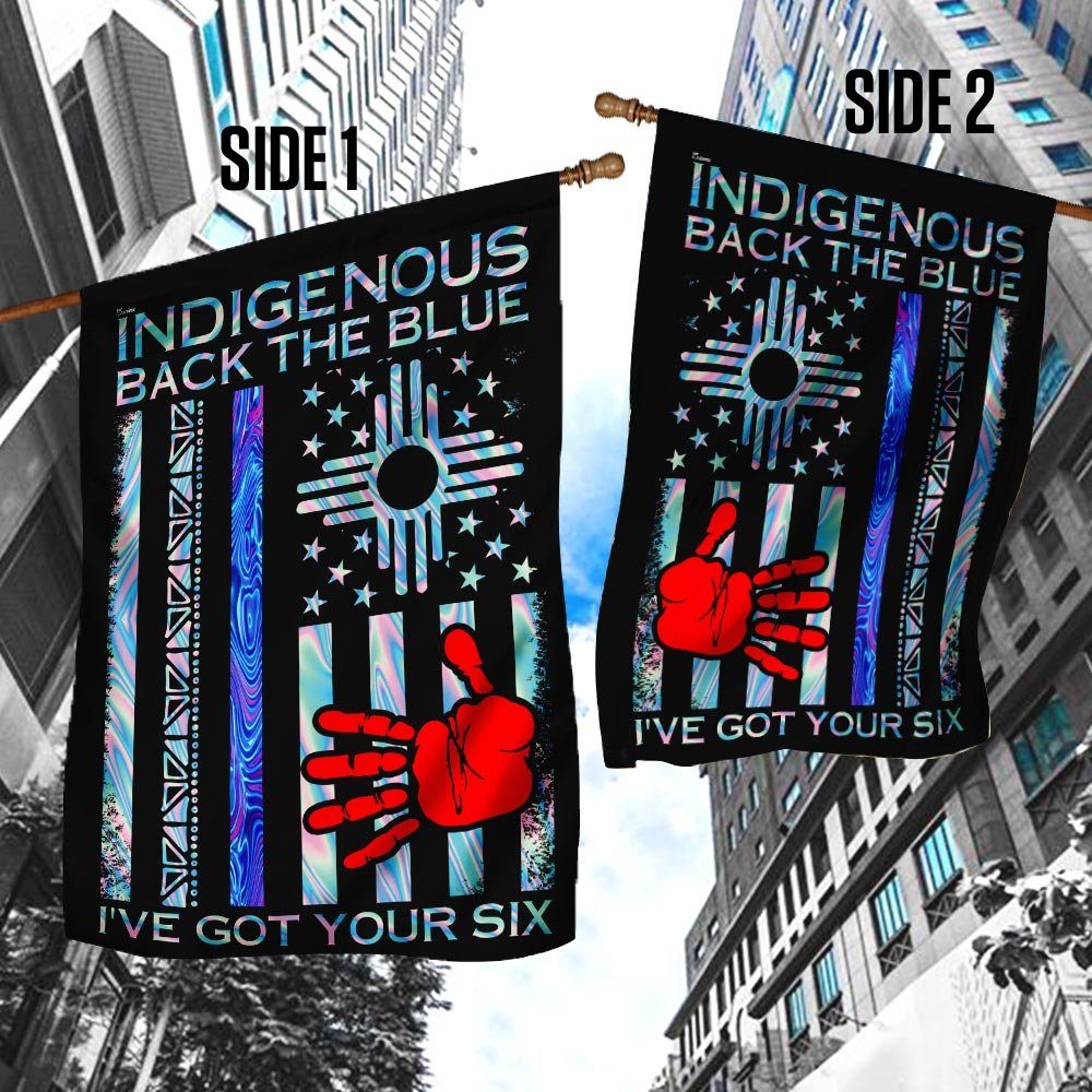 Indigenous Back The Blue Flag Indigenous Back The Blue Flag