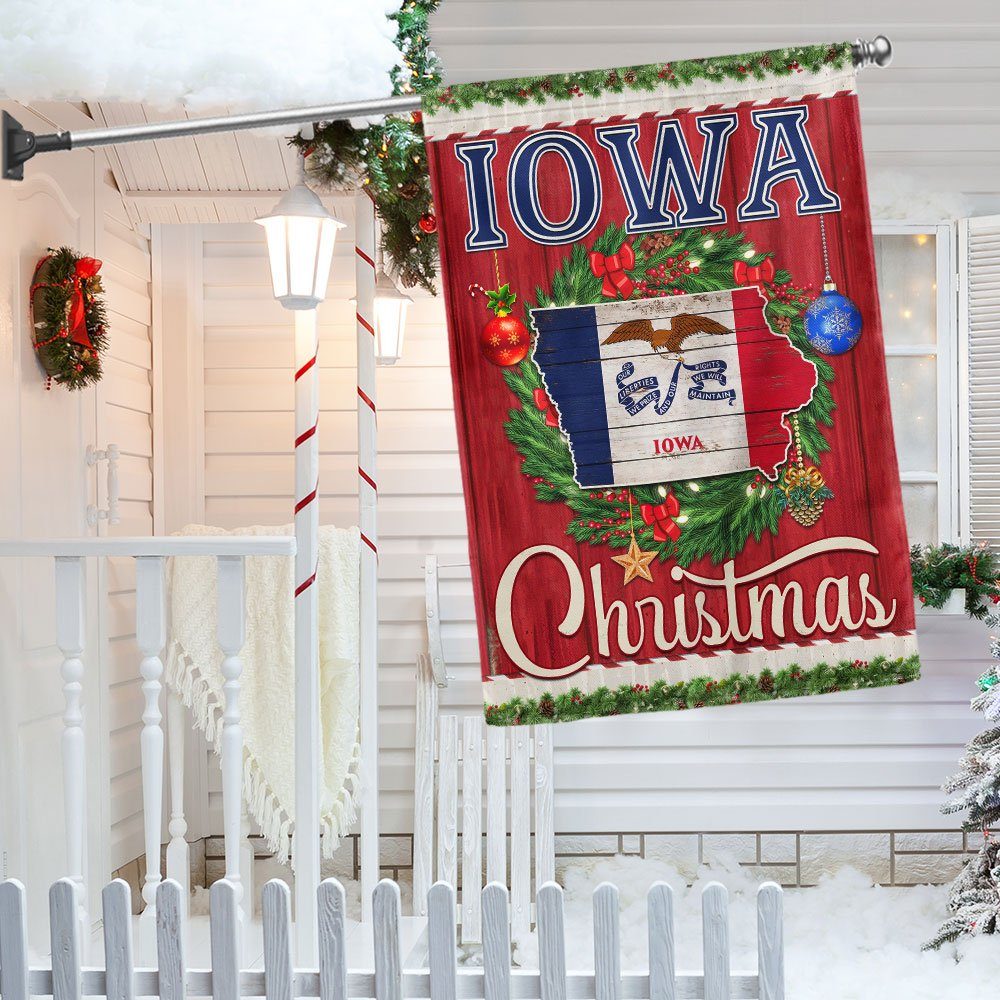 IOWA Christmas Flag Merry Christmas LNT626Fv2