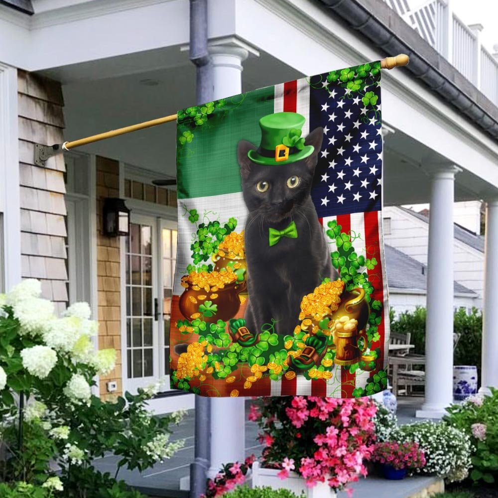 Irish Black Cat Flag