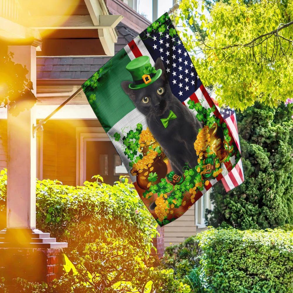 Irish Black Cat Flag