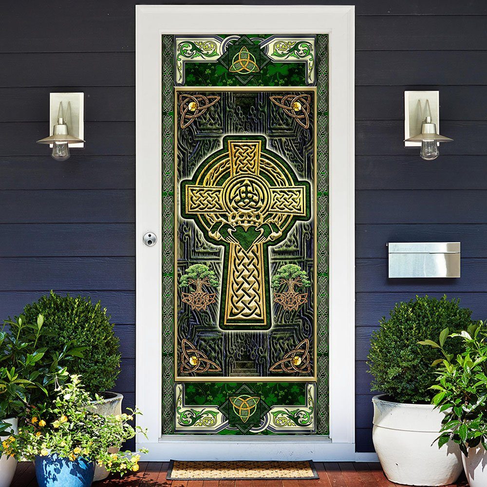 Irish Celtic Cross Door Cover
