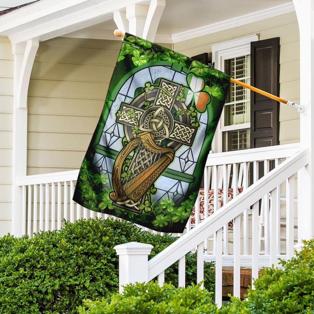 Irish Celtic Cross Flag Irish Celtic Cross Flag