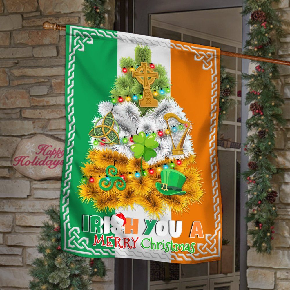 Irish Christmas Tree Irish You A Merry Christmas Ireland Flag MLN769F