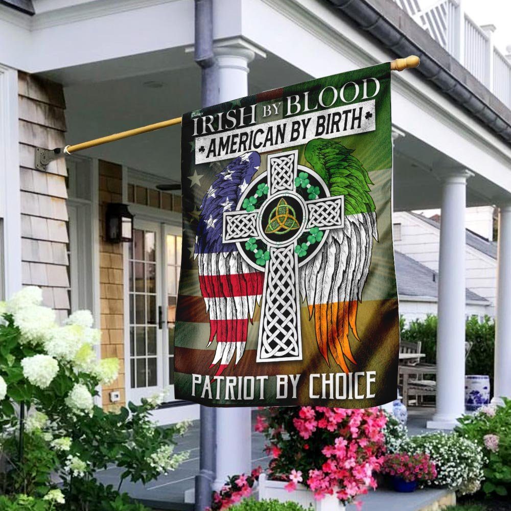 Irish Claddagh Trinity With Wing Flag