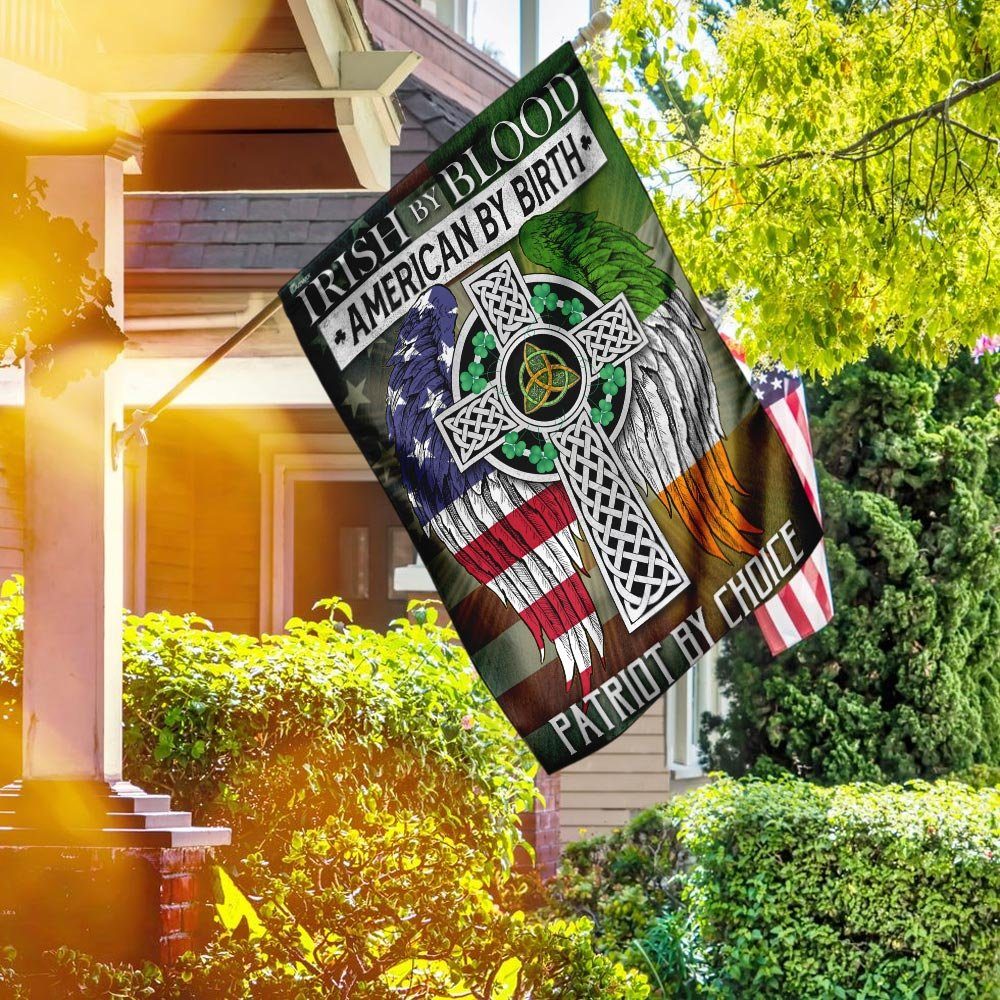 Irish Claddagh Trinity With Wing Flag