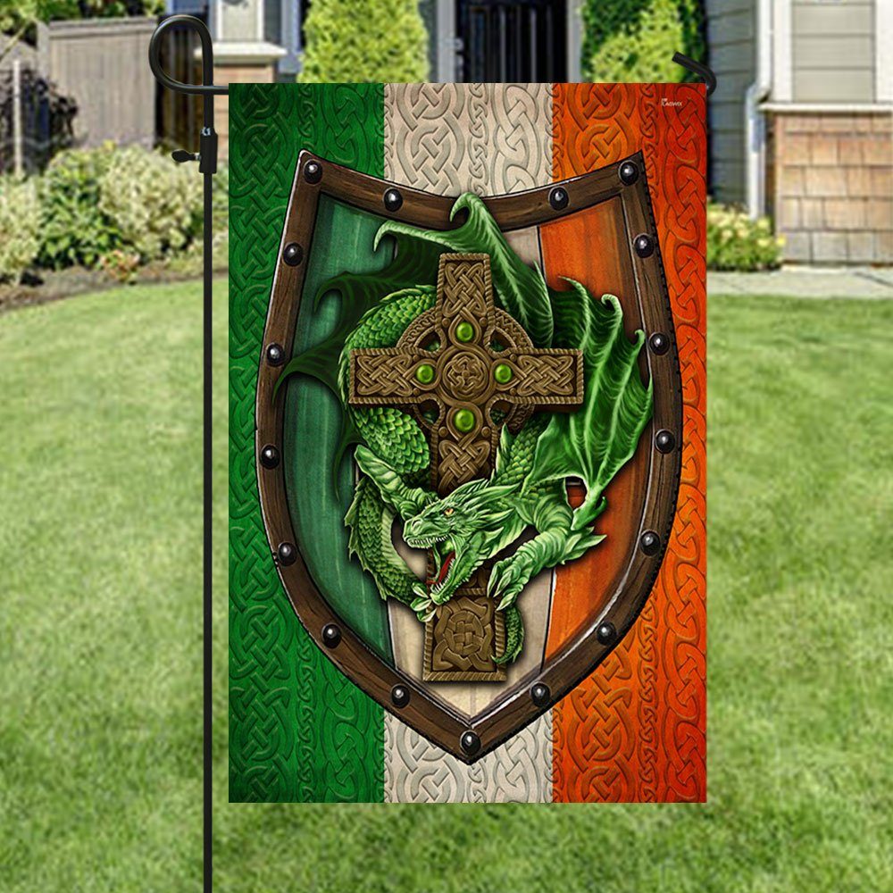 Irish Dragon Flag Celtic Dragon Cross BNL428F Irish Dragon Flag Celtic Dragon Cross BNL428F