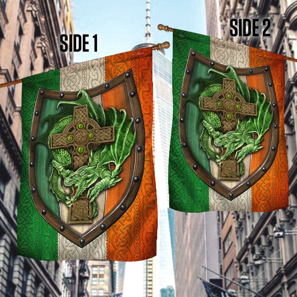 Irish Dragon Flag Celtic Dragon Cross BNL428F Irish Dragon Flag Celtic Dragon Cross BNL428F