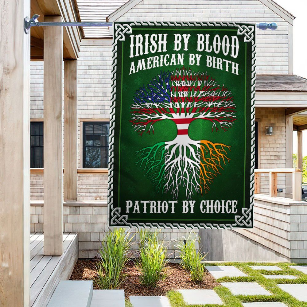 Irish Flag Irish By Blood American By Birth Patriot By Choice Flag MLN918F