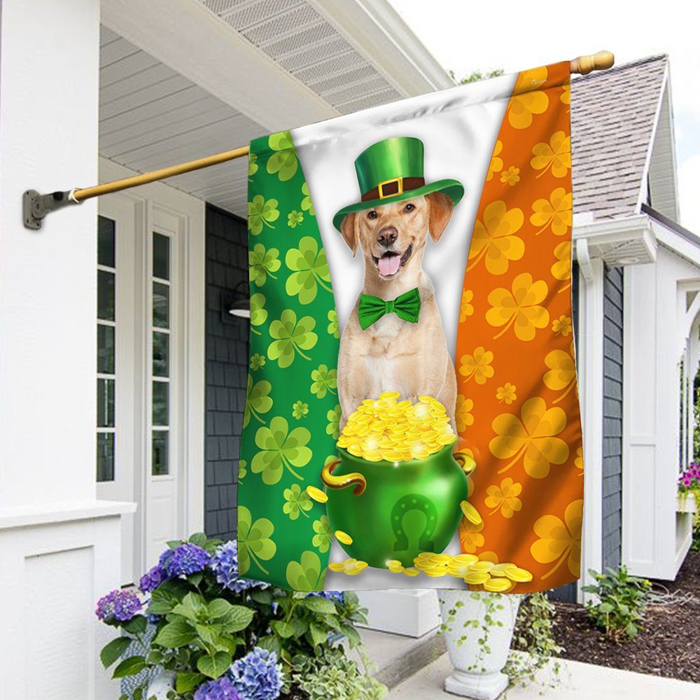 Irish Flag Labrador Retriever Shamrock Flag TRV1668F