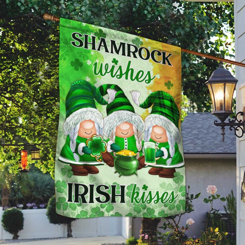 Irish Gnomes Flag Shamrock Wishes Irish Kisses DBD3224F