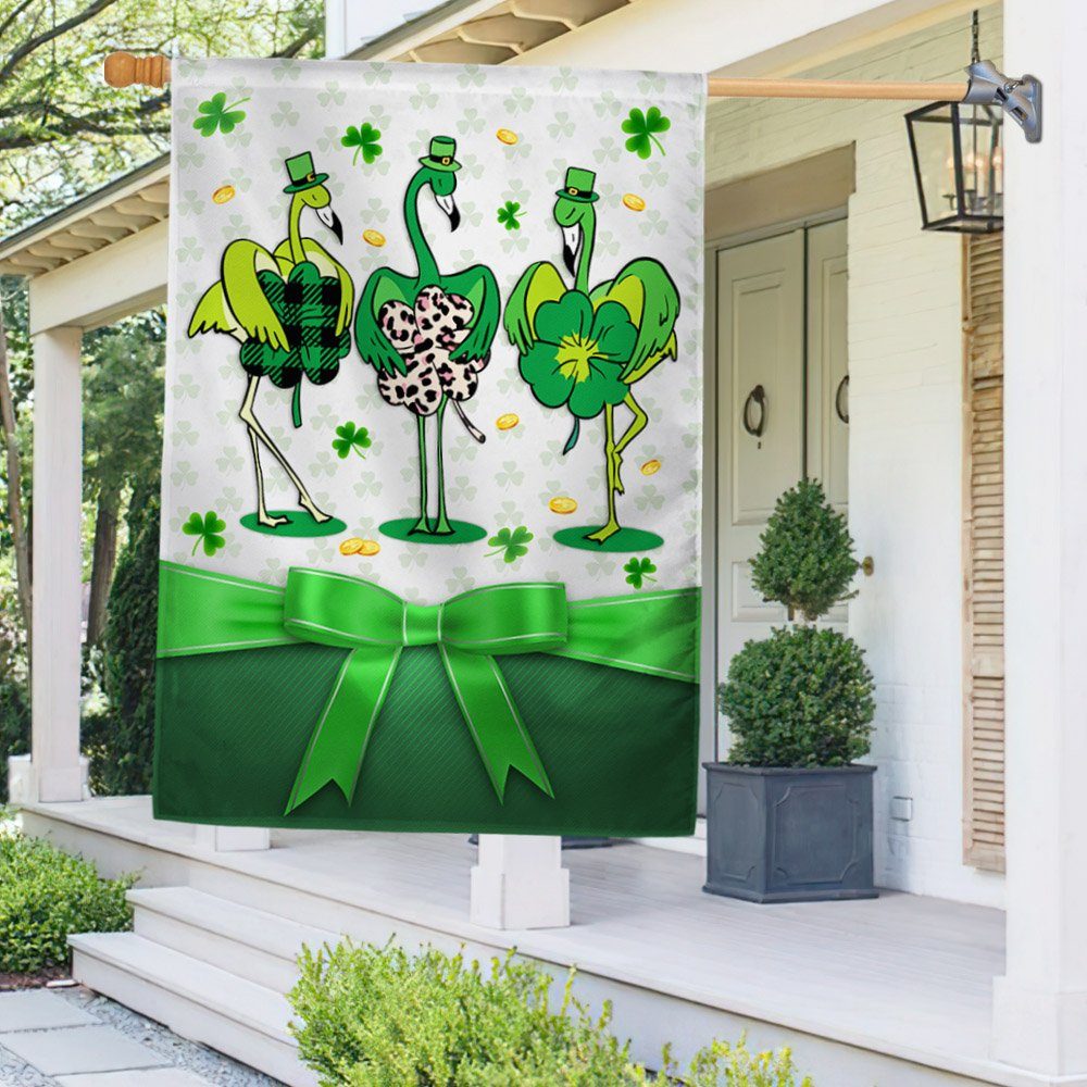 Irish Patrick's Day Flag Funny Flamingo LNT854F