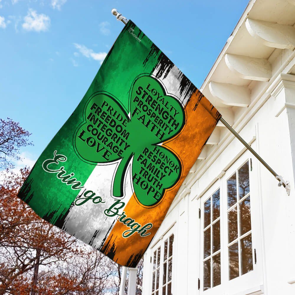 Irish Shamrock. Erin Go Bragh Flag