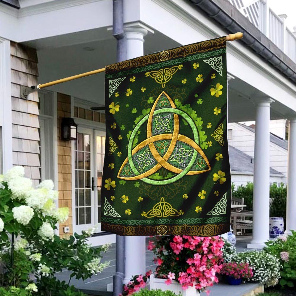 Irish Shamrock With Celtic Flag