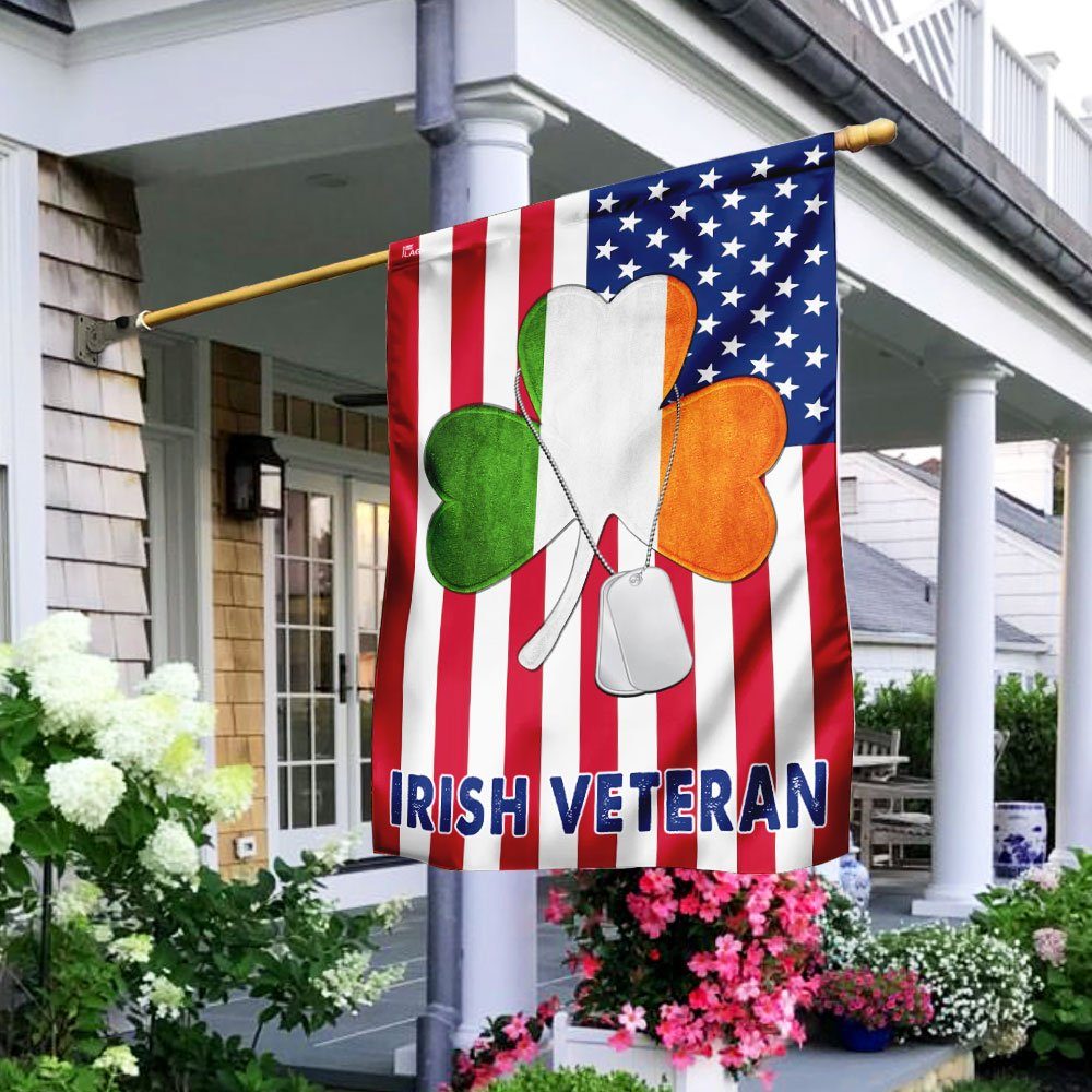 Irish Veteran American U.S. Flag