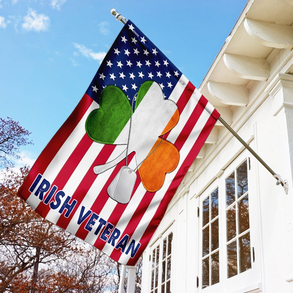 Irish Veteran American U.S. Flag