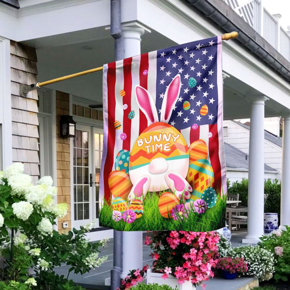 It’s Bunny Time Easter American Flag