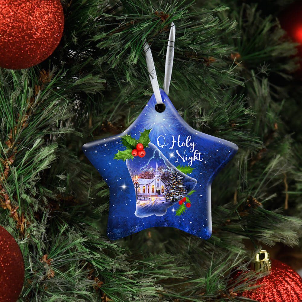 Jesus. O Holy Night Christmas Ceramic Ornament
