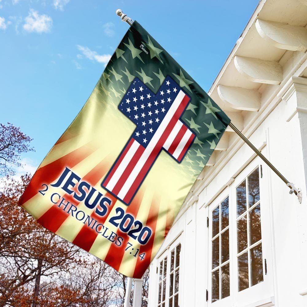 Jesus 2020 2 Chronicles 7:14 Flag Jesus 2020 2 Chronicles 7:14 Flag