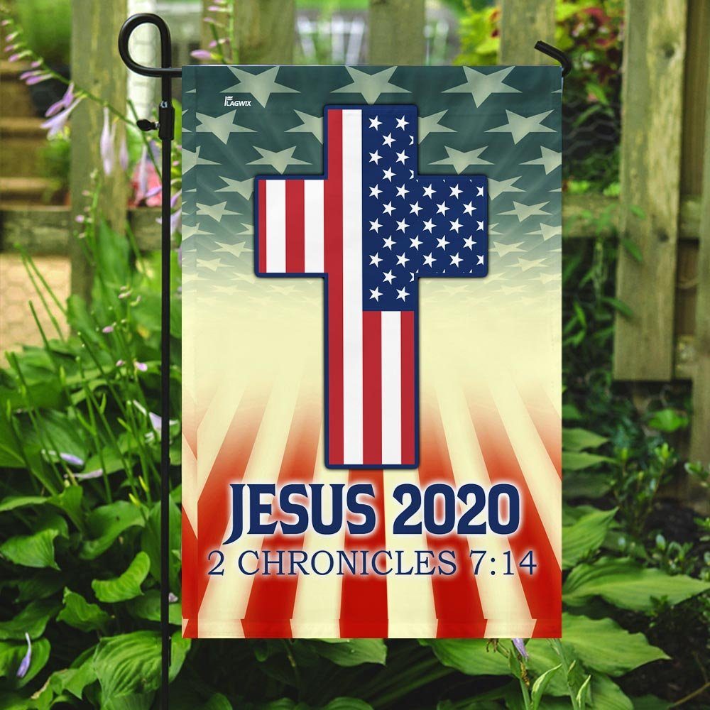 Jesus 2020 2 Chronicles 7:14 Flag Jesus 2020 2 Chronicles 7:14 Flag