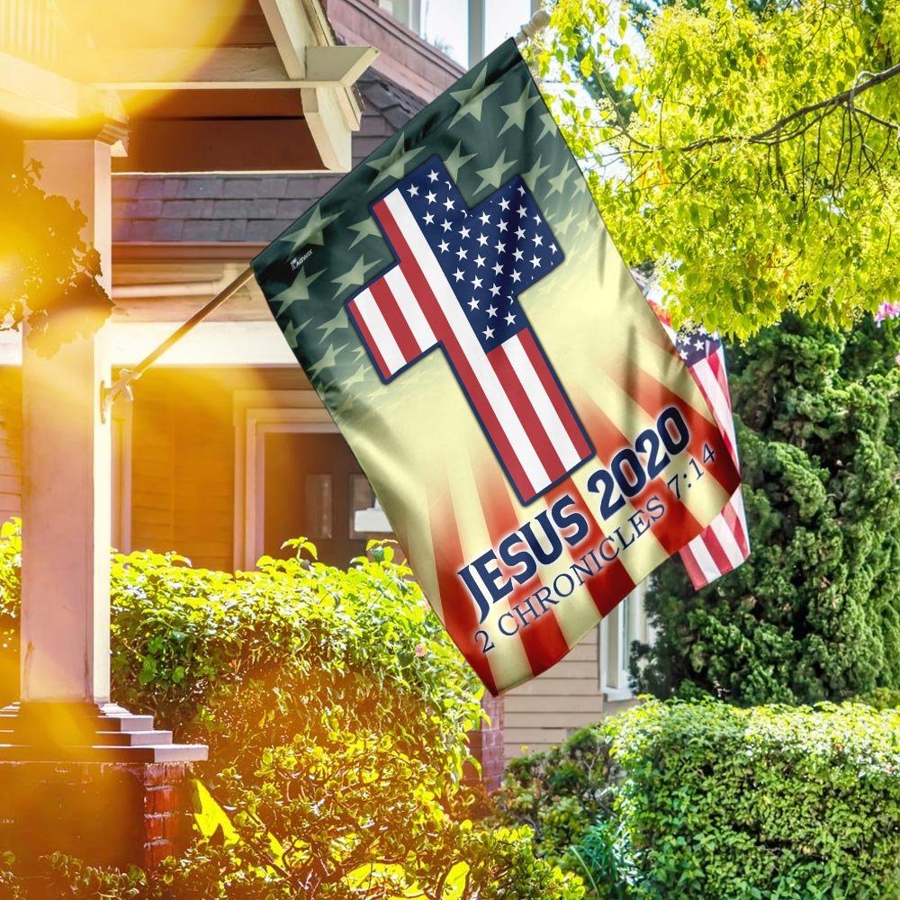 Jesus 2020 2 Chronicles 7:14 Flag