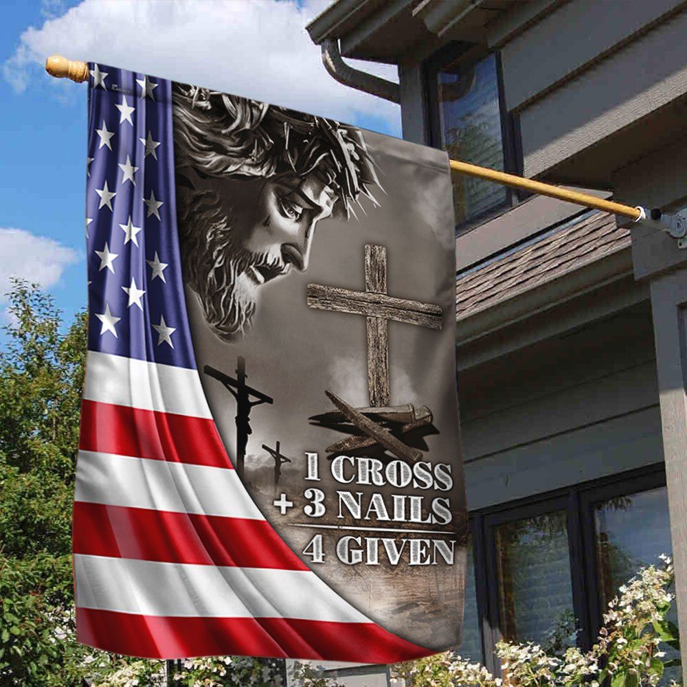 Jesus Christ’s Crucifixion Flag Jesus Christ Crucified On The Cross American Flag LHA2037F