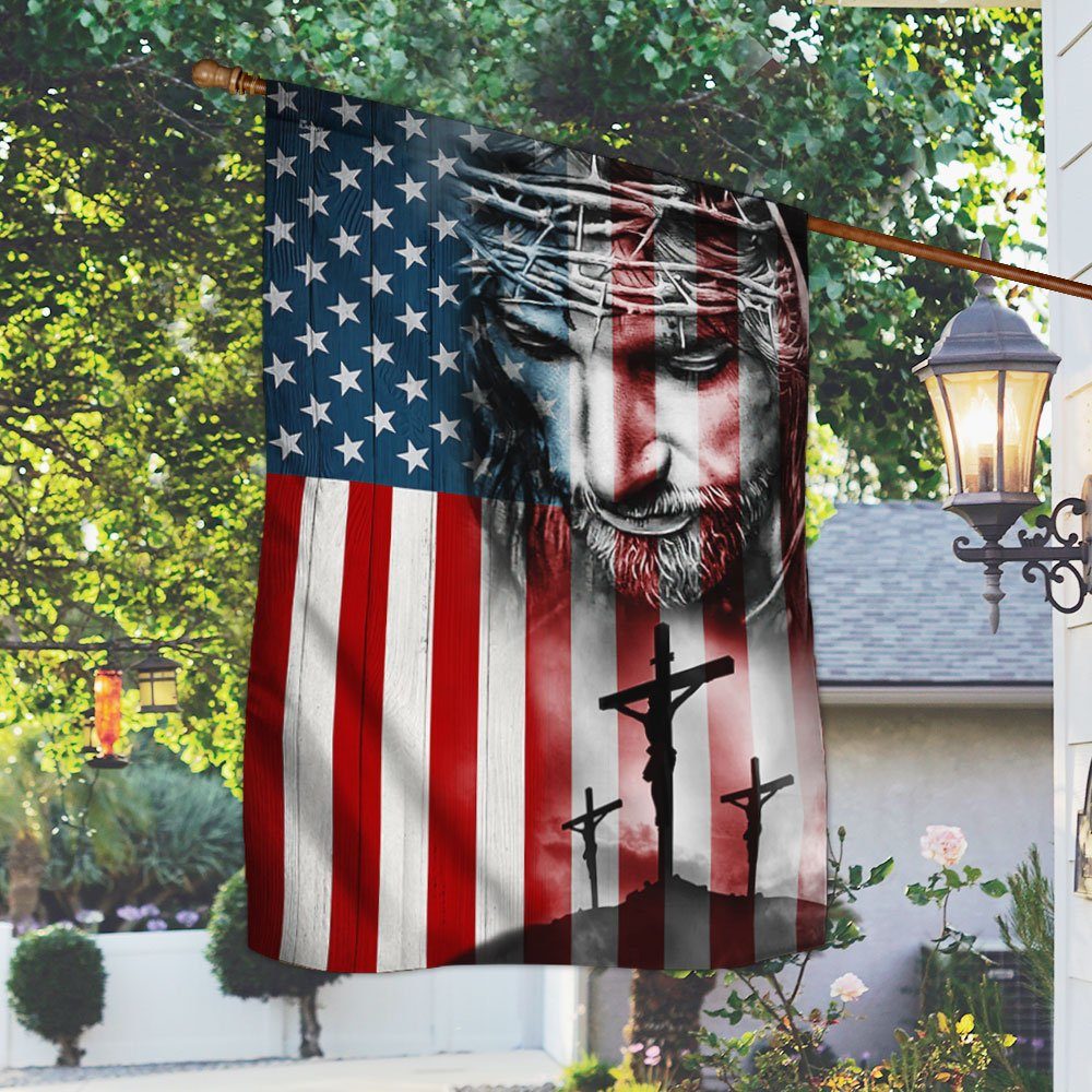 Jesus Christ American Flag LHA1827F