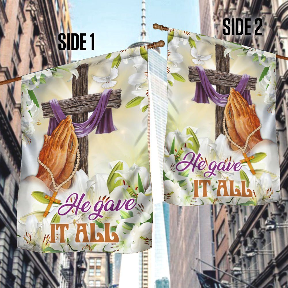 Jesus Christ Easter Flag He Gave It All DDH3312F