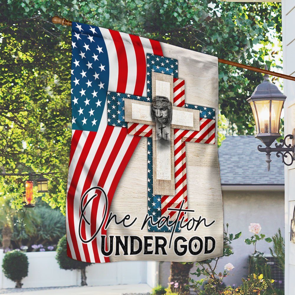 Jesus Christ Flag One Nation Under God LHA1888F