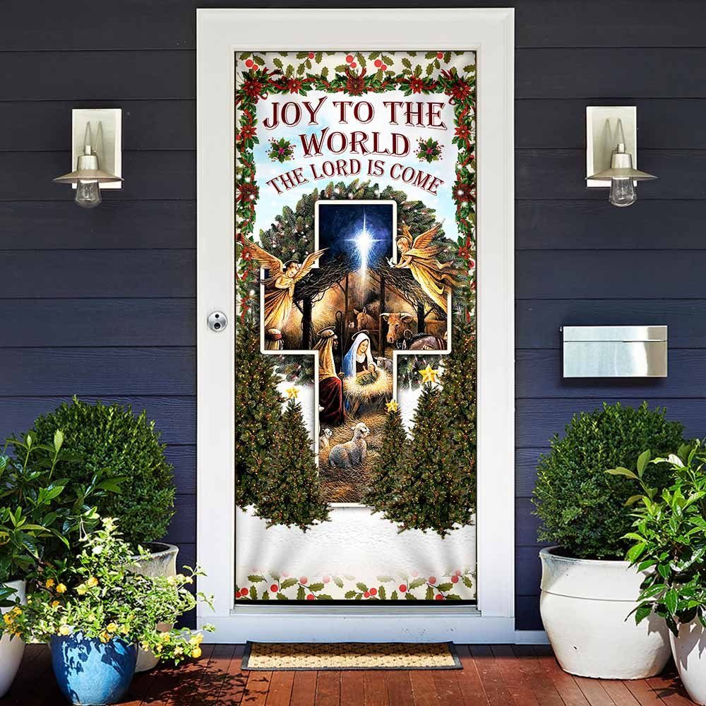 Jesus Christian. Joy To The World The Lord Is Come Door Cover