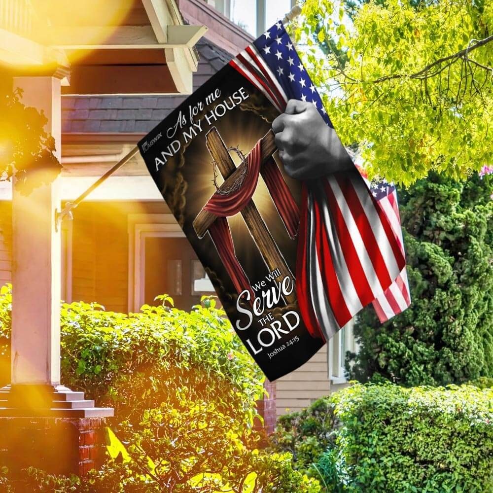 Jesus Christian Flag, We Will Serve The Lord THB2953F1