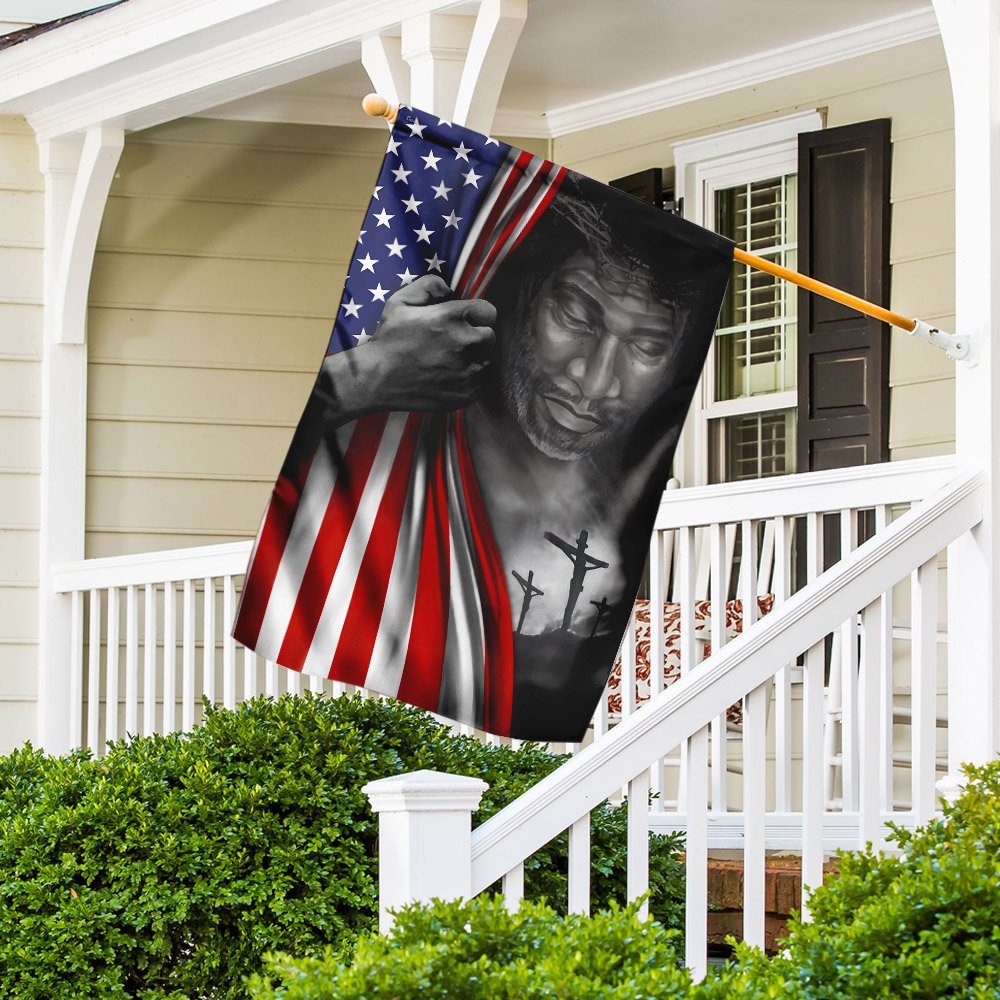 Jesus Flag Black Jesus American US Flag TRL966F