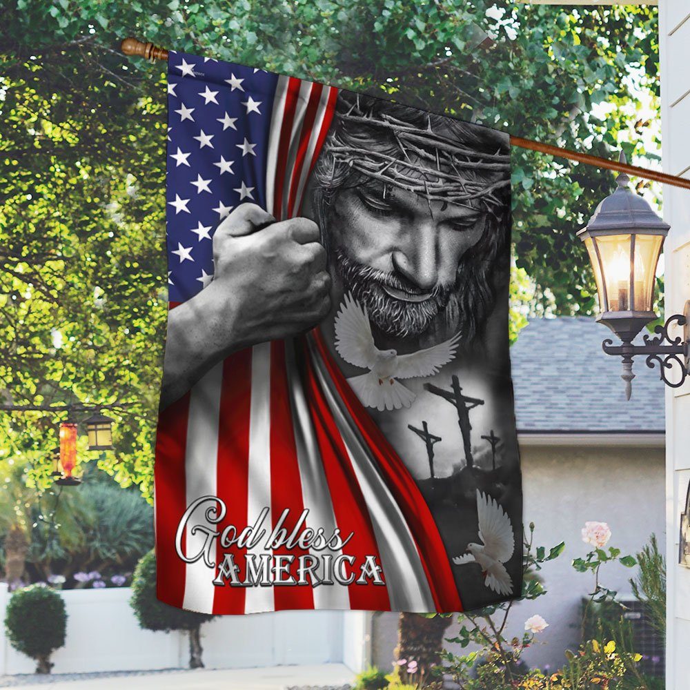 Jesus Flag God Bless America Jesus Flag TRL06Fv7