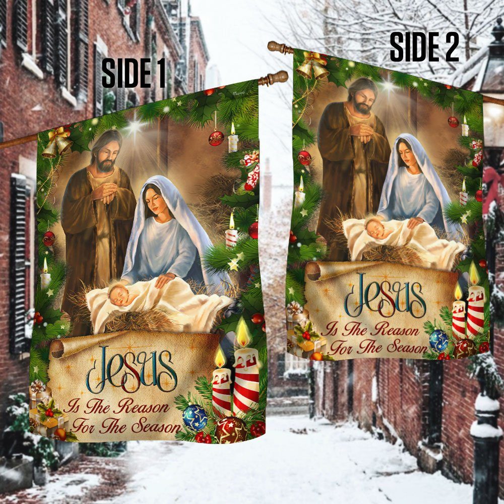 Jesus Flag Jesus Is The Reason For The Season Christmas Flag TRL1629F