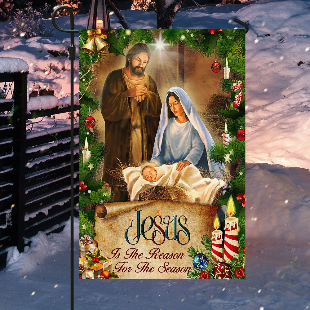 Jesus Flag Jesus Is The Reason For The Season Christmas Flag TRL1629F