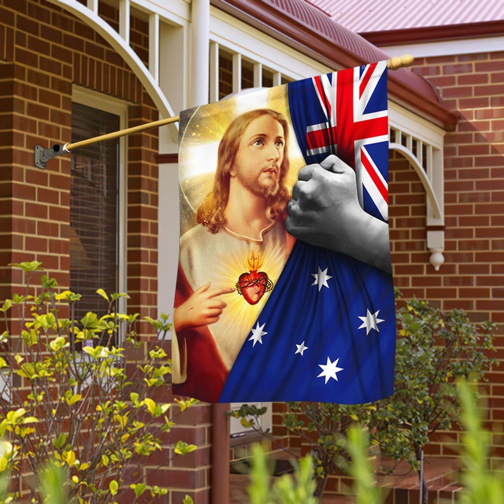 Jesus Flag The Sacred Heart Of Jesus Australian Flag QNN583F Jesus Flag The Sacred Heart Of Jesus Australian Flag QNN583F